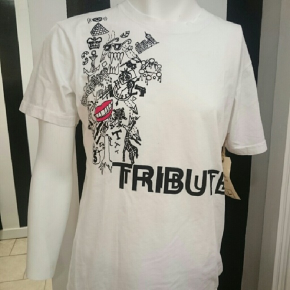 Graffiti Print Crewneck T-shirt by Tribute