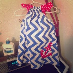 Anchor Chevron Dress