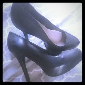 Candies platform black pumps size 10