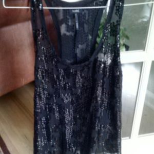 Nollie black sequined tank