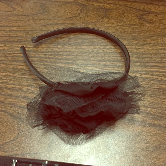 Black flower headband