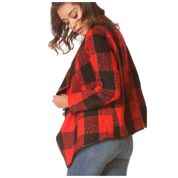 Open Plaid Jacket - Picture 4 of 4