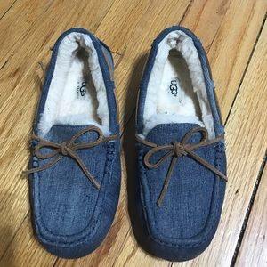 UGG denim slipper/moccasin size 9 indoor/outdoor