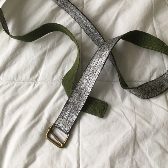 Green and silver belt.