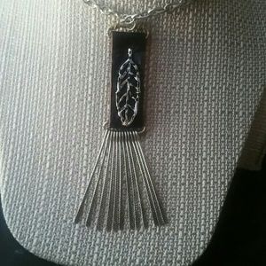Leather Strap Feather Necklace