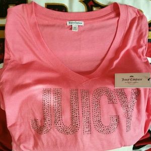 JUICY COUTURE NWT V-NECK TEE-SHIRT