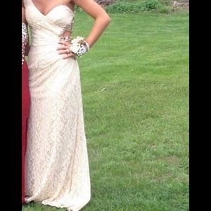 Nude & Lace Prom/ Wedding Dress