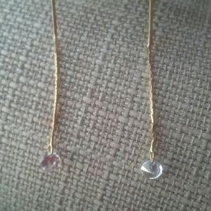 Metal Bar Rhinestone Earrings