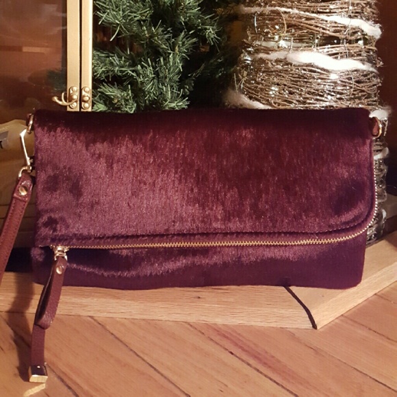 Faux fur clutch