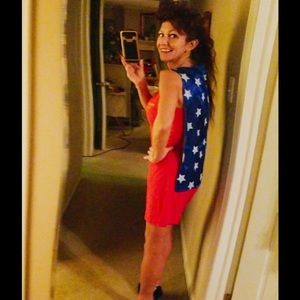 New Never Used WONDER WOMAN Dress we with Cape