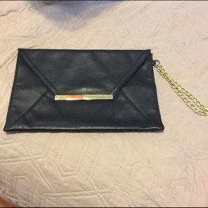 Forever 21 black envelope wristlet purse