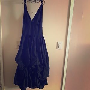 Black cotton halter dress