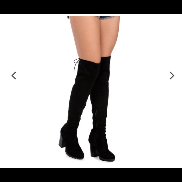 Black over the boots