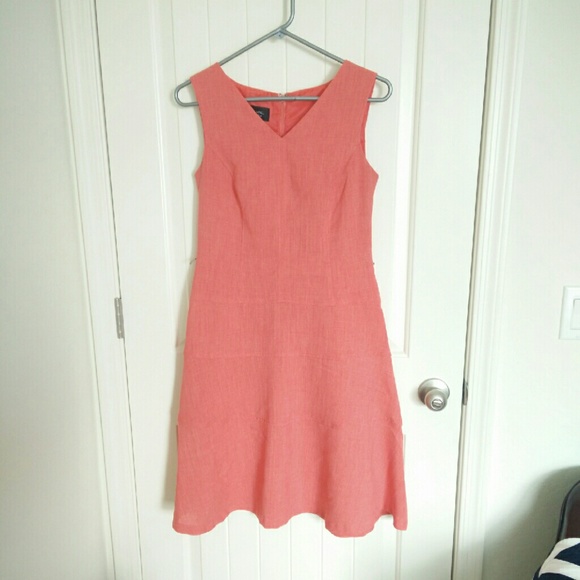 Coral Sleeveless Dress