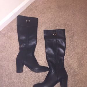 Knee high leather boots