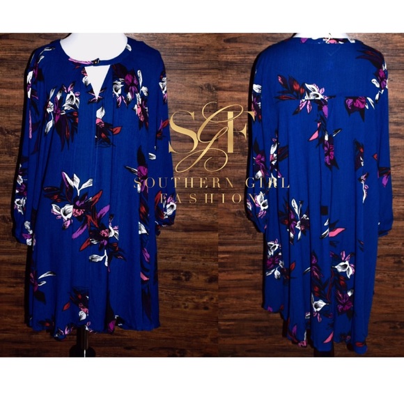 SWING TUNIC Bohemian High Low Printed Trapeze Top - Picture 2 of 5