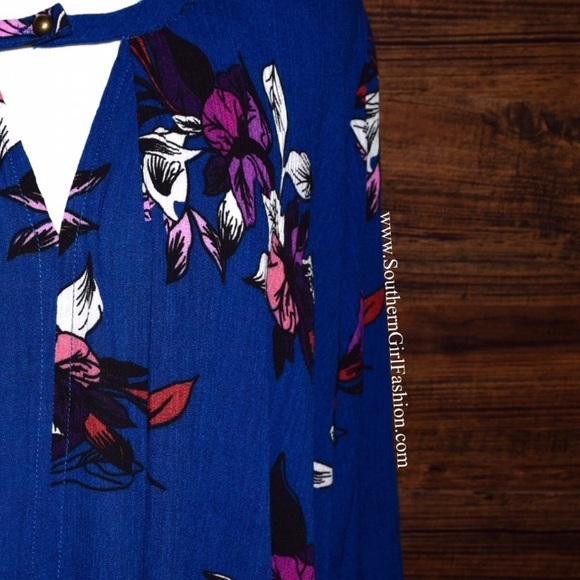 SWING TUNIC Bohemian High Low Printed Trapeze Top - Picture 3 of 5