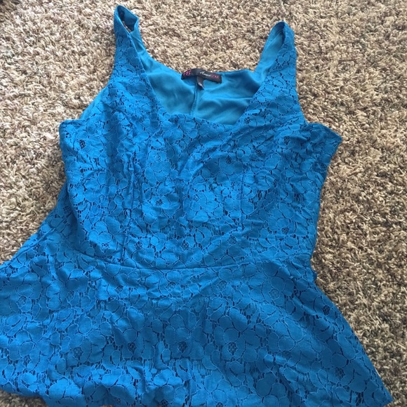 Blue peplum