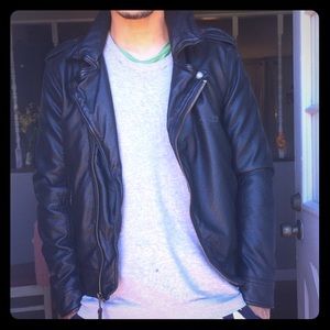 Brand new faux leather biker jacket