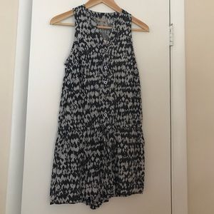 NWT Grey & White Ikat Romper