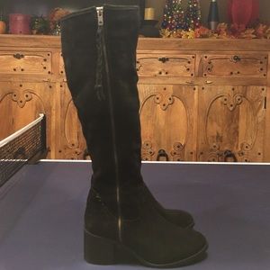 Black suede Steve Madden boots