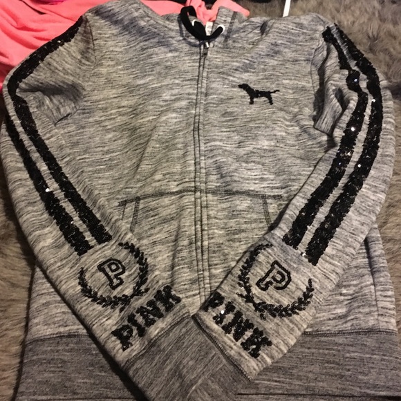 Victoria secret PINK BLING hoodie zip up