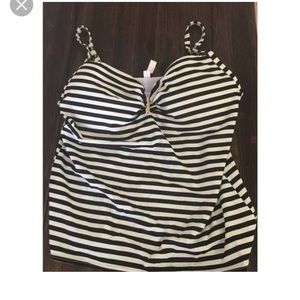 Victoria's Secret Black/white striped tankini