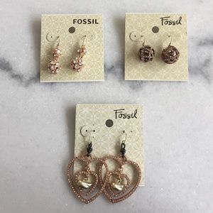 Lucky charm faux crystal earrings, Fossil Brand