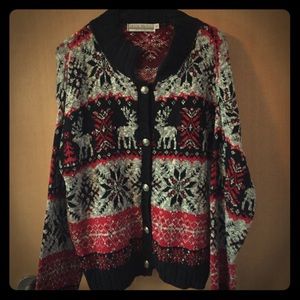 Reindeer Christmas Sweater (Delia Mckain) size M