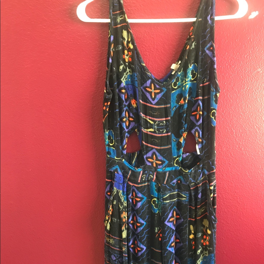 Urban Outfitters Floral tribal cut out jumpsuit
