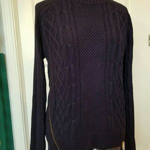 Cabi cable zipper sweater