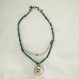 Green flower Lucky Brand necklace