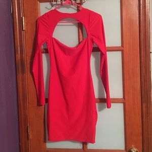 Red custom made dress