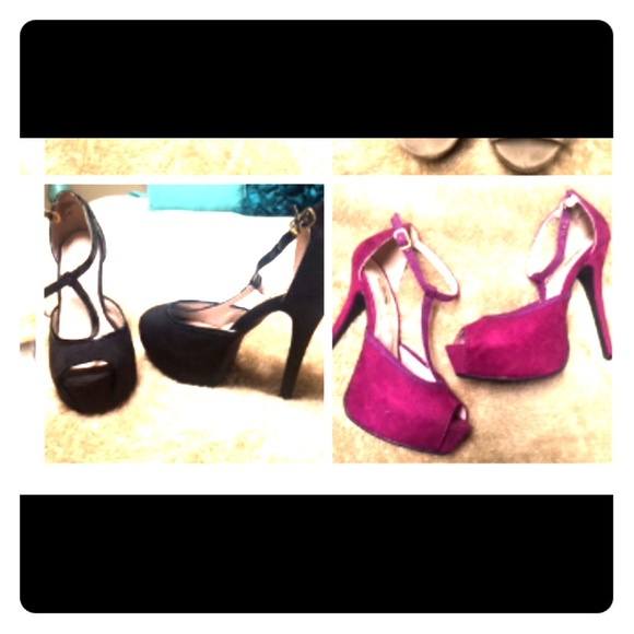2 pair of stiletto heels