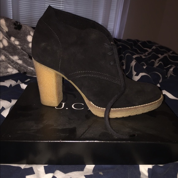 J. Crew Black Lace Up Booties - image 1