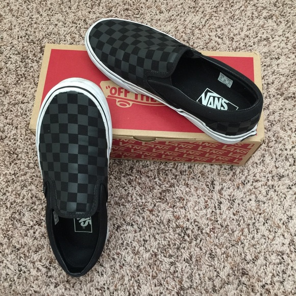 Vans Checkerboard Classic Slip On Black