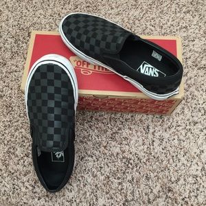 Vans Checkerboard Classic Slip On Black