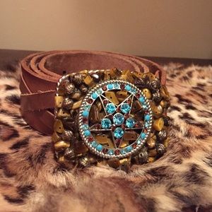 Leather western belt