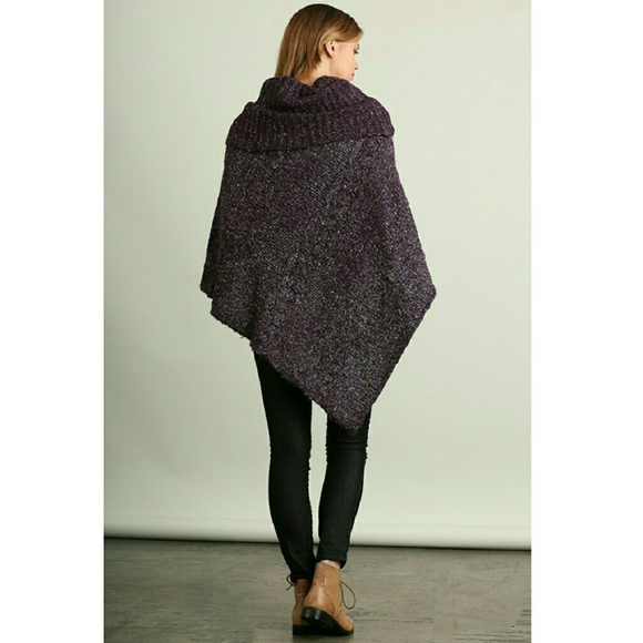 Purple Cowl Neck Sweater - Picture 4 of 4