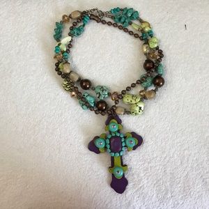 Handmade bead necklace Sookie sookie  pendant
