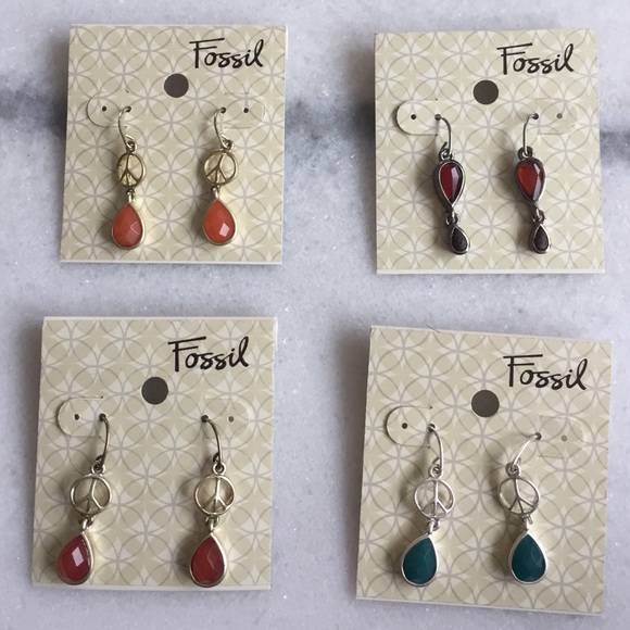 Peace Sign & Tear Drop, Fossil Brand.