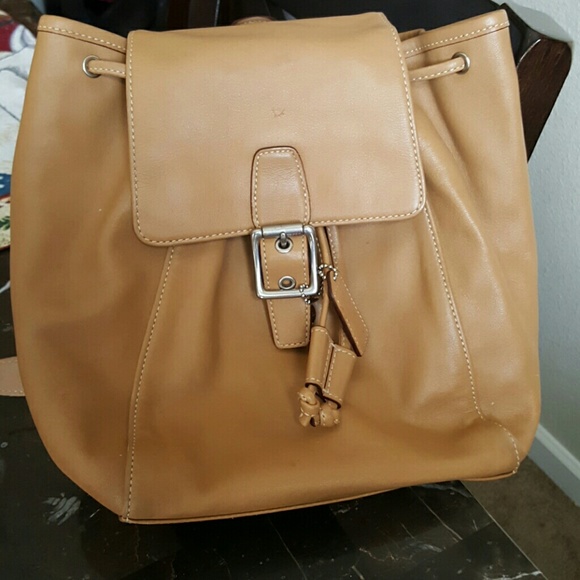 Beautiful leather coach backpack