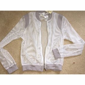 LF Mesh Bomber Zip Up Jacket