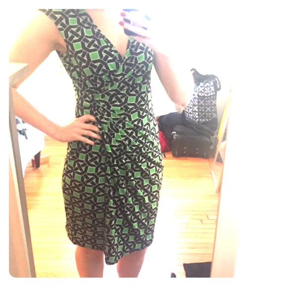 Stretch faux wrap dress