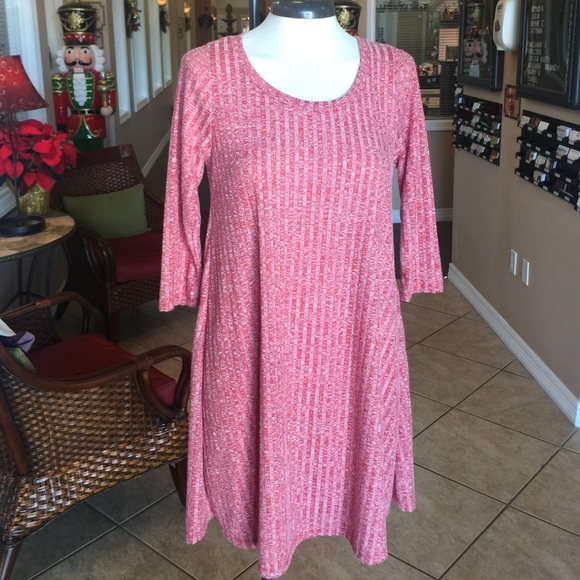 Red shift dress