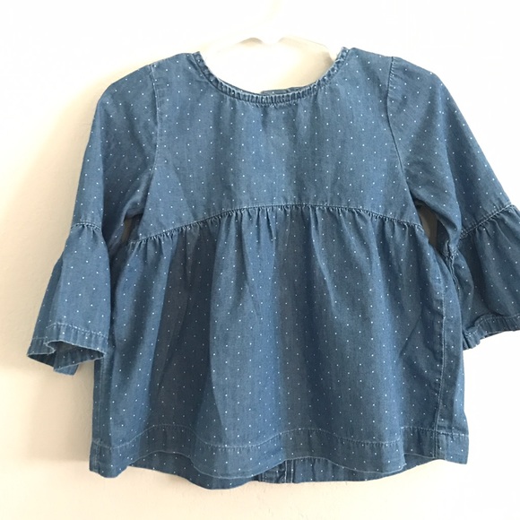GAP denim peplum denim girls shirt 4T