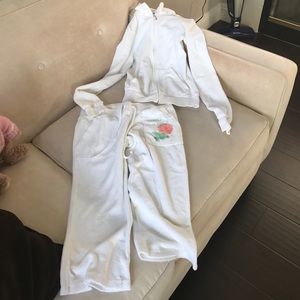 Juicy Couture Track Sweatsuit Sweater Capri Pants