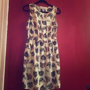 Fine Feline print dress
