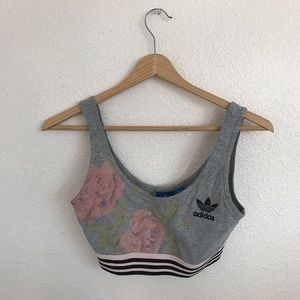 Adidas gray/flower design sports bar.
