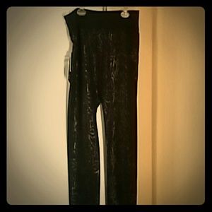 Foil print fleece legging